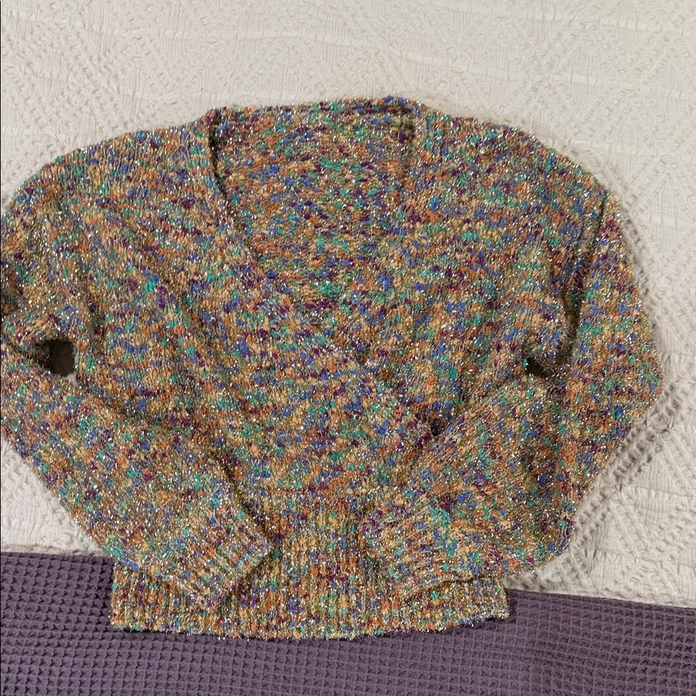 Multicolor V-Neck Sweater for Women